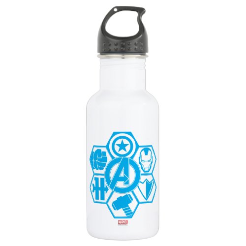 Avengers Assemble Icon Badge Stainless Steel Water Bottle
