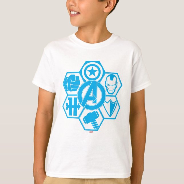Avengers Assemble Icon Badge T-Shirt (Front)