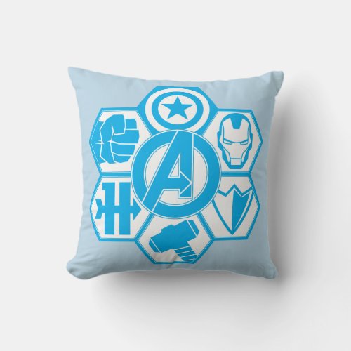 Avengers Assemble Icon Badge Throw Pillow