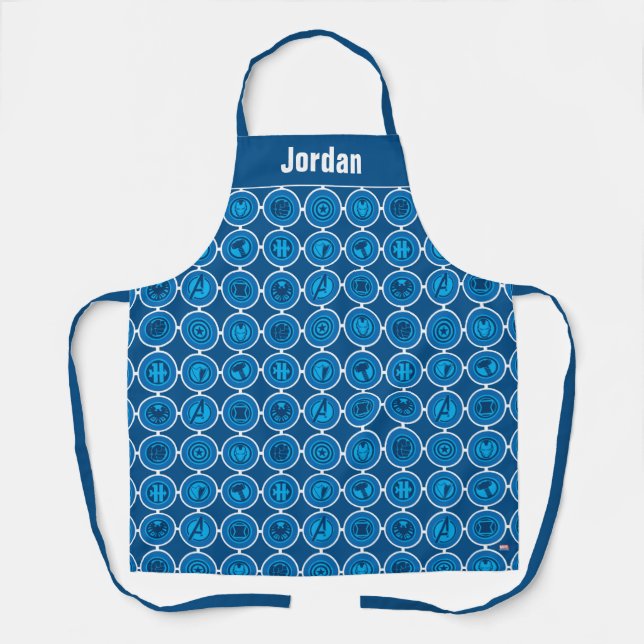 Avengers Assemble Icon Pattern Apron (Front)