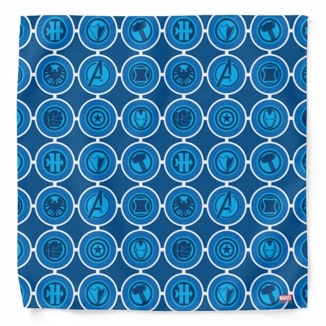 Avengers Assemble Icon Pattern Bandana (Front)