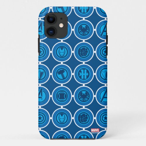 Avengers Assemble Icon Pattern iPhone 11 Case