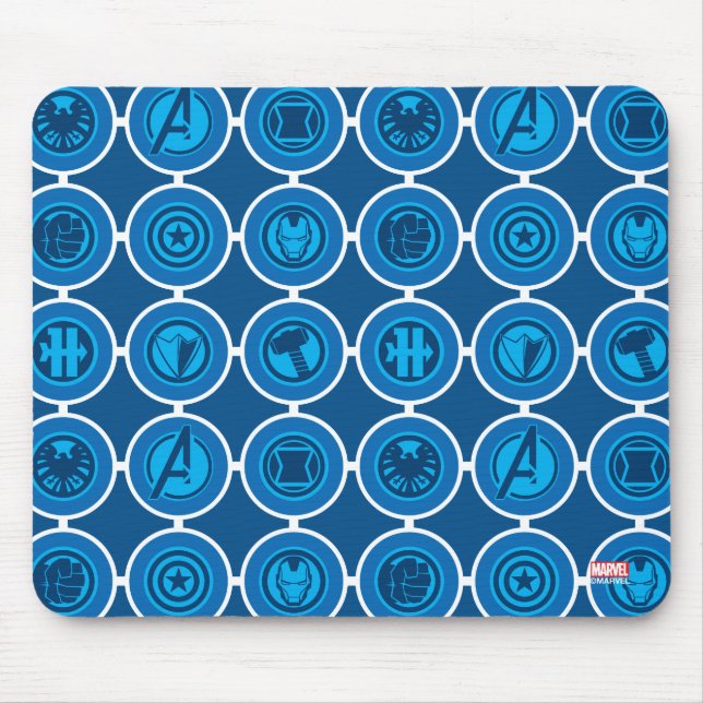 Avengers Assemble Icon Pattern Mouse Pad (Front)