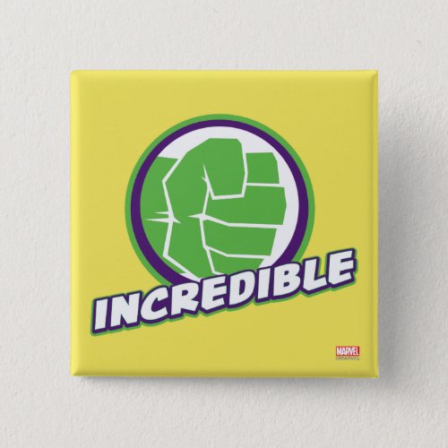 Avengers Assemble Incredible Hulk Logo Button