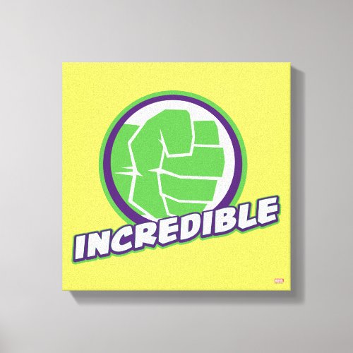 Avengers Assemble Incredible Hulk Logo Canvas Print