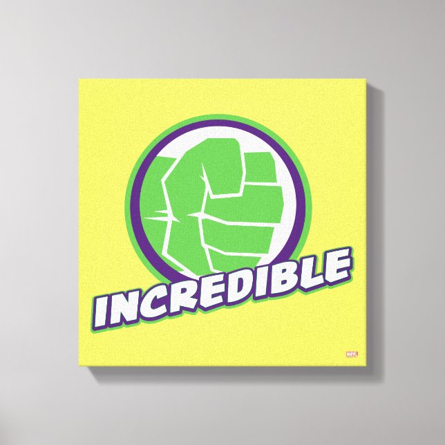 Avengers Assemble Incredible Hulk Logo Canvas Print (Front)