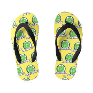 Avengers Assemble Incredible Hulk Logo Kid's Flip Flops