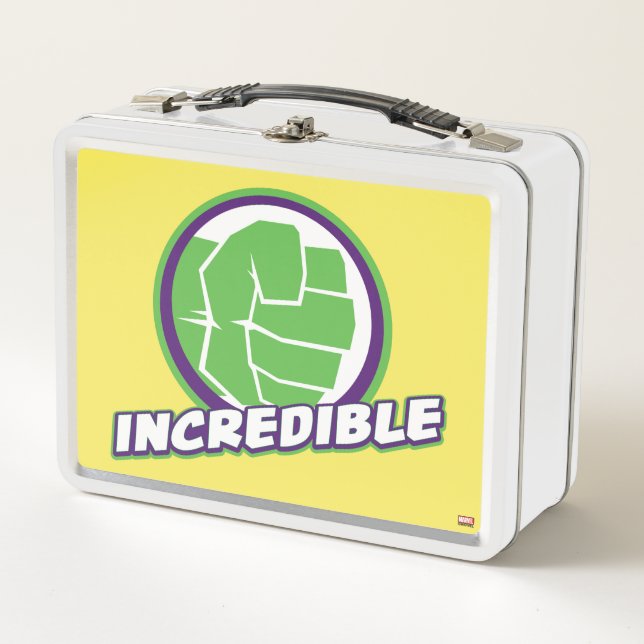 Avengers Assemble Incredible Hulk Logo Metal Lunch Box (Front)