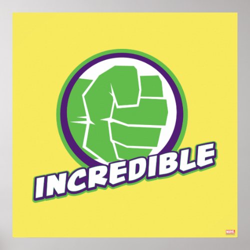 Avengers Assemble Incredible Hulk Logo Poster