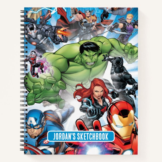 Avengers Assemble Into Action Drawing Notebook (Front)