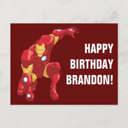 Avengers Assemble Iron Man Character Art Postcard