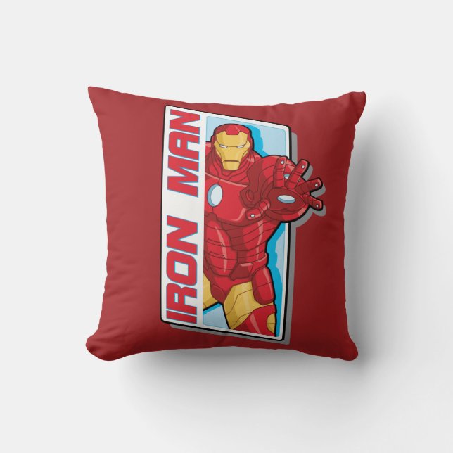 Avengers Assemble Iron Man Graphic Throw Pillow (Front)