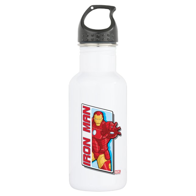 Avengers Assemble Iron Man Graphic Water Bottle (Front)