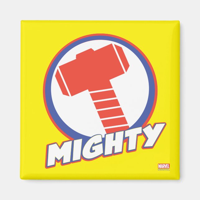 Avengers Assemble Mighty Thor Logo Magnet (Front)