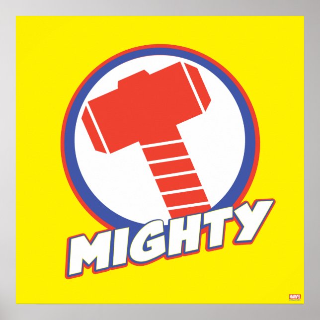 Avengers Assemble Mighty Thor Logo Poster (Front)