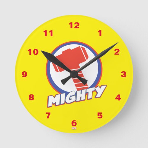 Avengers Assemble Mighty Thor Logo Round Clock