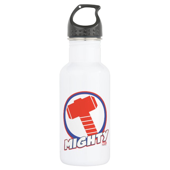 Avengers Assemble Mighty Thor Logo Water Bottle (Front)