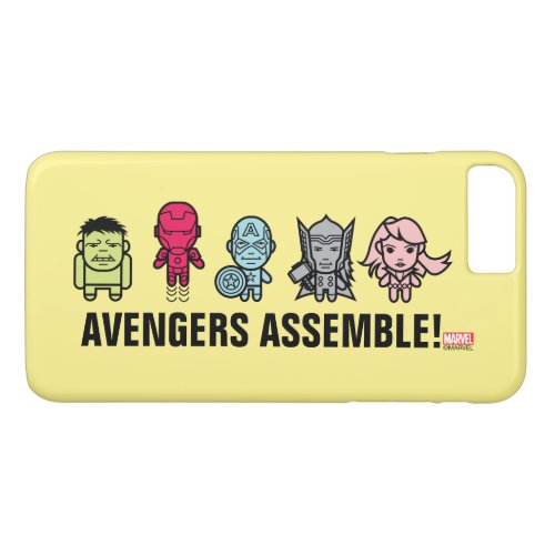 Avengers Assemble _ Stylized Line Art iPhone 8 Plus7 Plus Case