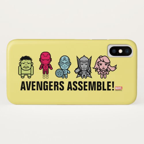 Avengers Assemble _ Stylized Line Art iPhone X Case