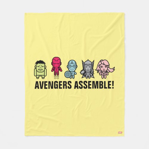 Avengers Assemble _ Stylized Line Art Fleece Blanket