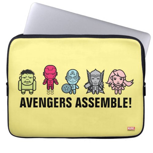 Avengers Assemble _ Stylized Line Art Laptop Sleeve