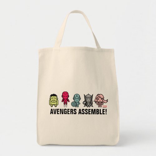 Avengers Assemble _ Stylized Line Art Tote Bag