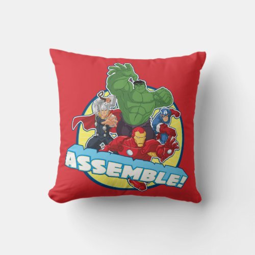 Avengers Assemble Throw Pillow