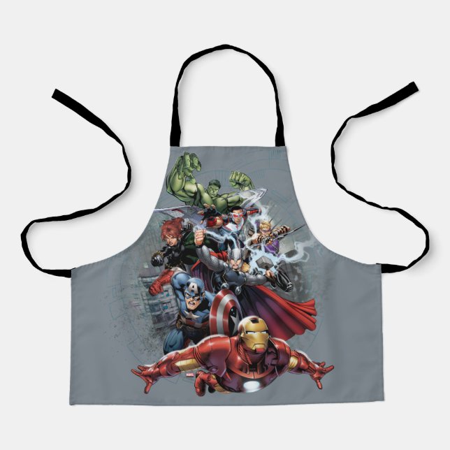 Avengers Attack Graphic Apron (Front)
