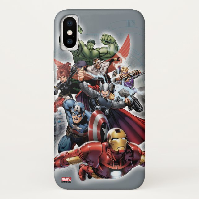 Avengers Attack Graphic Case-Mate iPhone Case (Back)