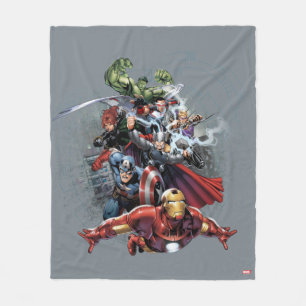 Avengers Attack Graphic Fleece Blanket