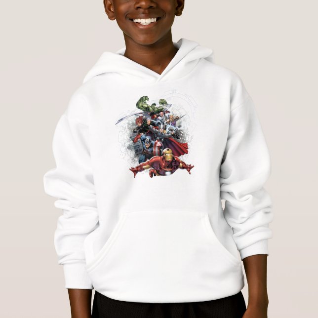 Avengers Attack Graphic Hoodie (Front)