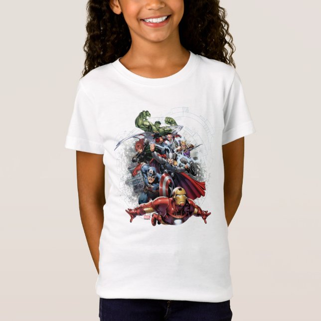 Avengers Attack Graphic T-Shirt (Front)