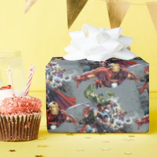 Avengers Attack Graphic Wrapping Paper