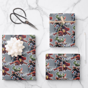 Avengers Attack Graphic Wrapping Paper Sheets
