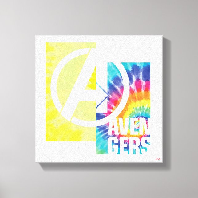 Avengers | Avengers Tie Dye Logo Canvas Print (Front)