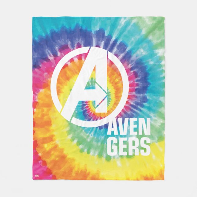 Avengers | Avengers Tie Dye Logo Fleece Blanket (Front)