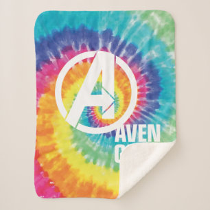 Avengers   Avengers Tie Dye Logo Sherpa Blanket