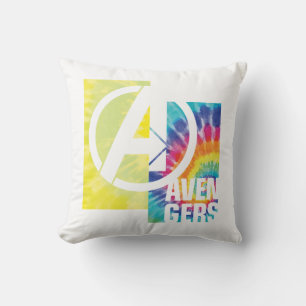 Avengers   Avengers Tie Dye Logo Throw Pillow