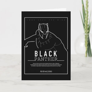 Avengers Black Panther Character Line Art Card