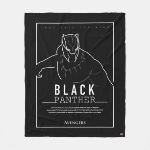 Avengers   Black Panther Character Line Art Fleece Blanket