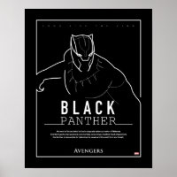 Avengers | Black Panther Character Line Art