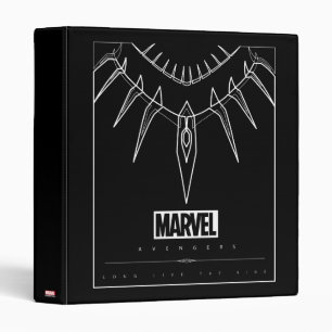 Avengers   Black Panther Claw Necklace Line Art 3 Ring Binder