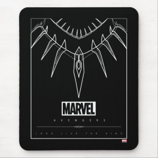 Avengers   Black Panther Claw Necklace Line Art Mouse Pad