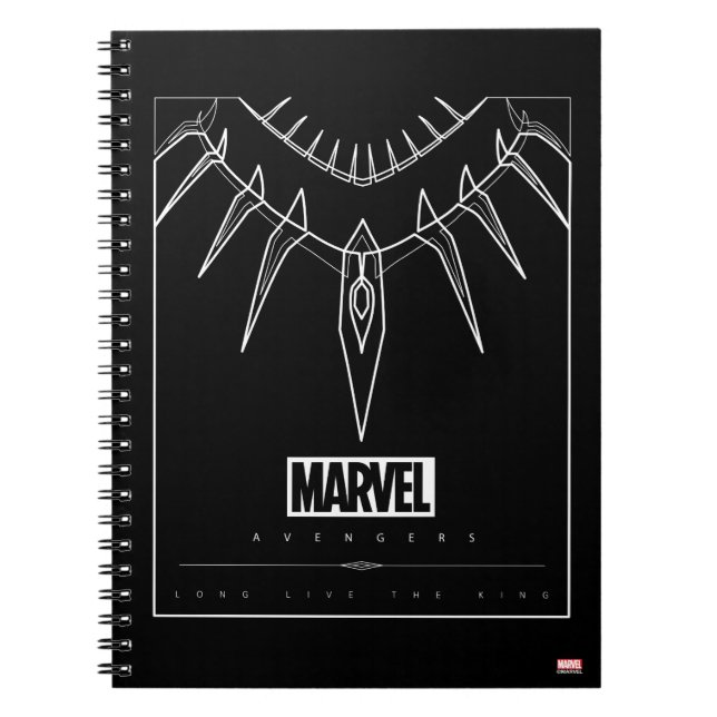 Avengers | Black Panther Claw Necklace Line Art Notebook (Front)