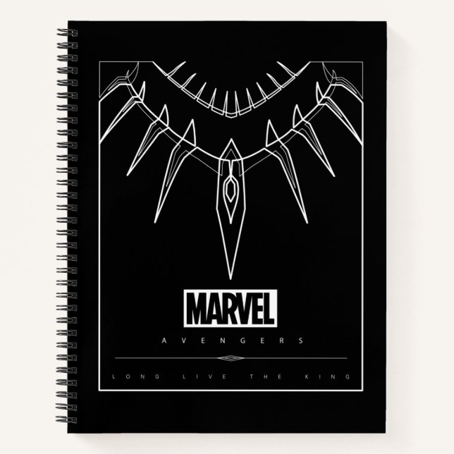 Avengers | Black Panther Claw Necklace Line Art Notebook (Front)
