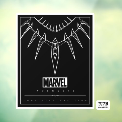 Avengers  Black Panther Claw Necklace Line Art Window Cling
