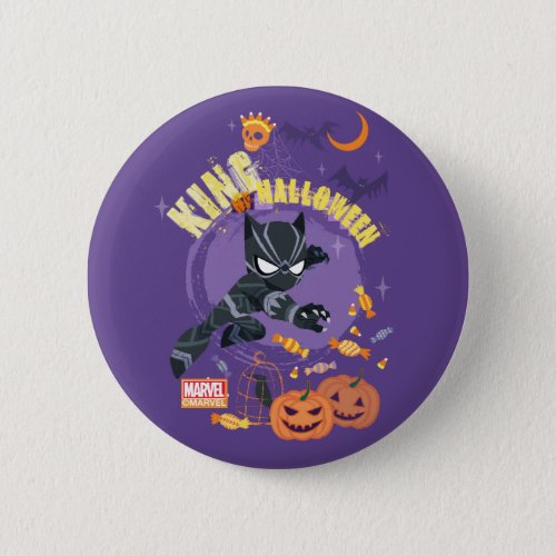 Avengers  Black Panther King of Halloween Button