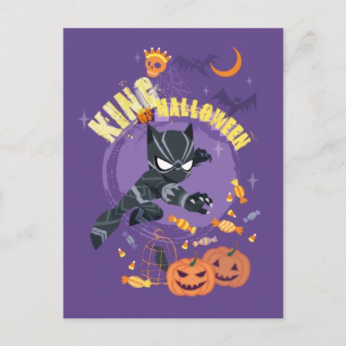 Avengers  Black Panther King of Halloween Postcard