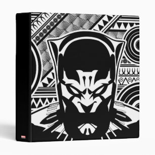 Avengers   Black Panther Tribal Face Art 3 Ring Binder