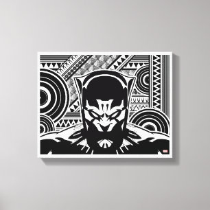 Avengers   Black Panther Tribal Face Art Canvas Print